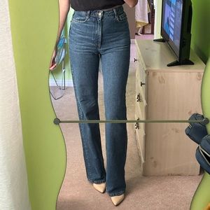 Zara Dark Denim, Wide Leg Jeans